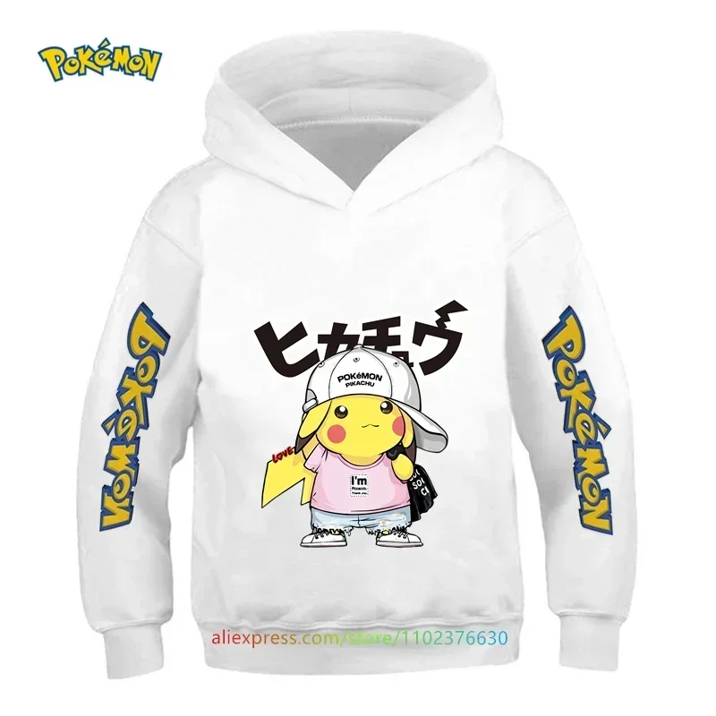 

Pokemon Sweatshirt Cartoon Graphic Kawaii Pikachu Hoodies Kids Funny Harajuku Fashion Tops Boys & Girls Super Cool Clothes