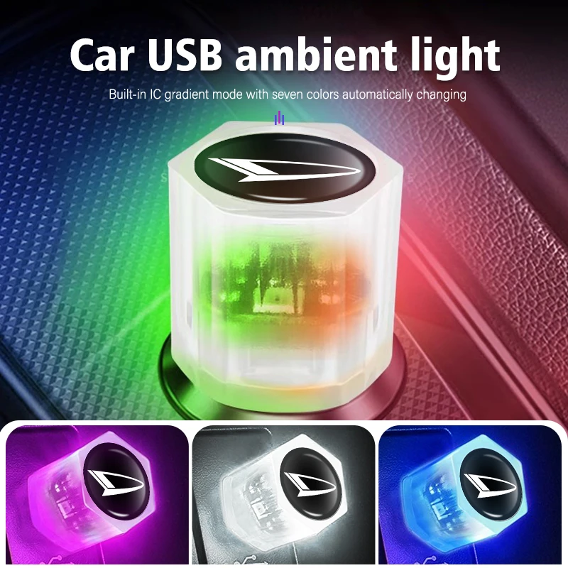 자동차 미니 USB LED 주변 조명, 다이하츠 D-베이스 D-R 피코 코펜 시리온 YRV 페로자 차레이드용, 분위기 있는 자동 다채로운 램프