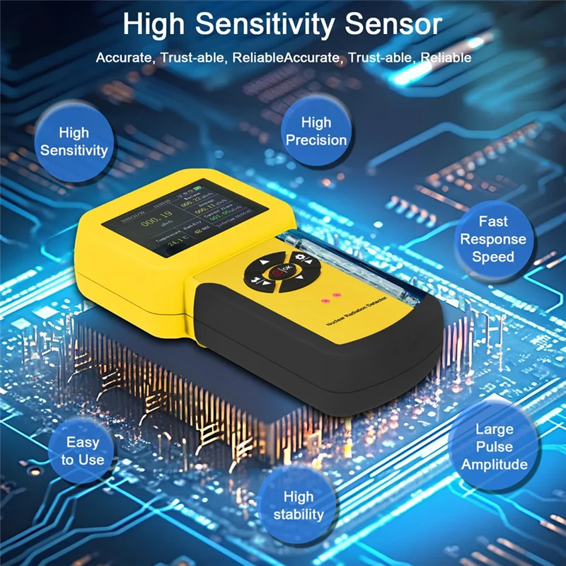 Professional Nuclear Radiation Detector Geiger Counter Radiation Detector &Beta; Y X-Ray Gamma, With Alarm Set,