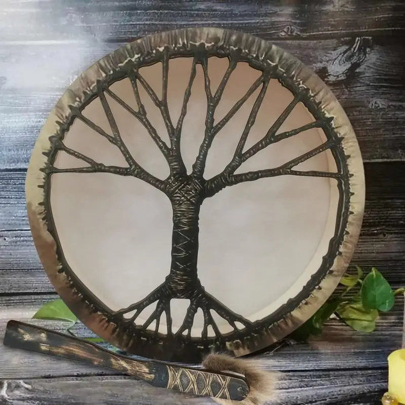 Leather Shaman Durm Spirit Music Handmade Drum Creative Music Instrument Handmade Craft Ornament Exquisite Home Decoration Drum musical percussion instruments