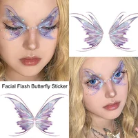 Flash Butterfly Temporary Tattoo Sticker Eye Face Makeup Decoration Flash Fairy Body Art Flash Butterfly Waterproof False Tattoo 2