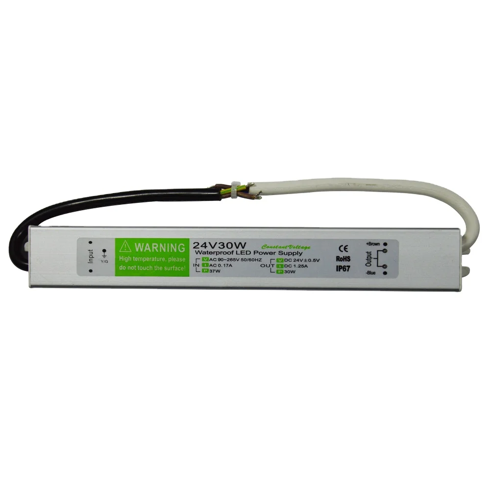 

2023 hot on sale Ultrathin slim led Switching Power IP67 waterproof 24V 30W constant voltage led power supply
