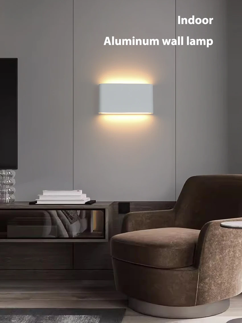 Description Picture 3 of item6W 12W 20W 24W LED Outdoor Wall Lamps Waterproof Aluminum Wall Light Porch Garden Corridor Wall Sconce Indoor Wall Light