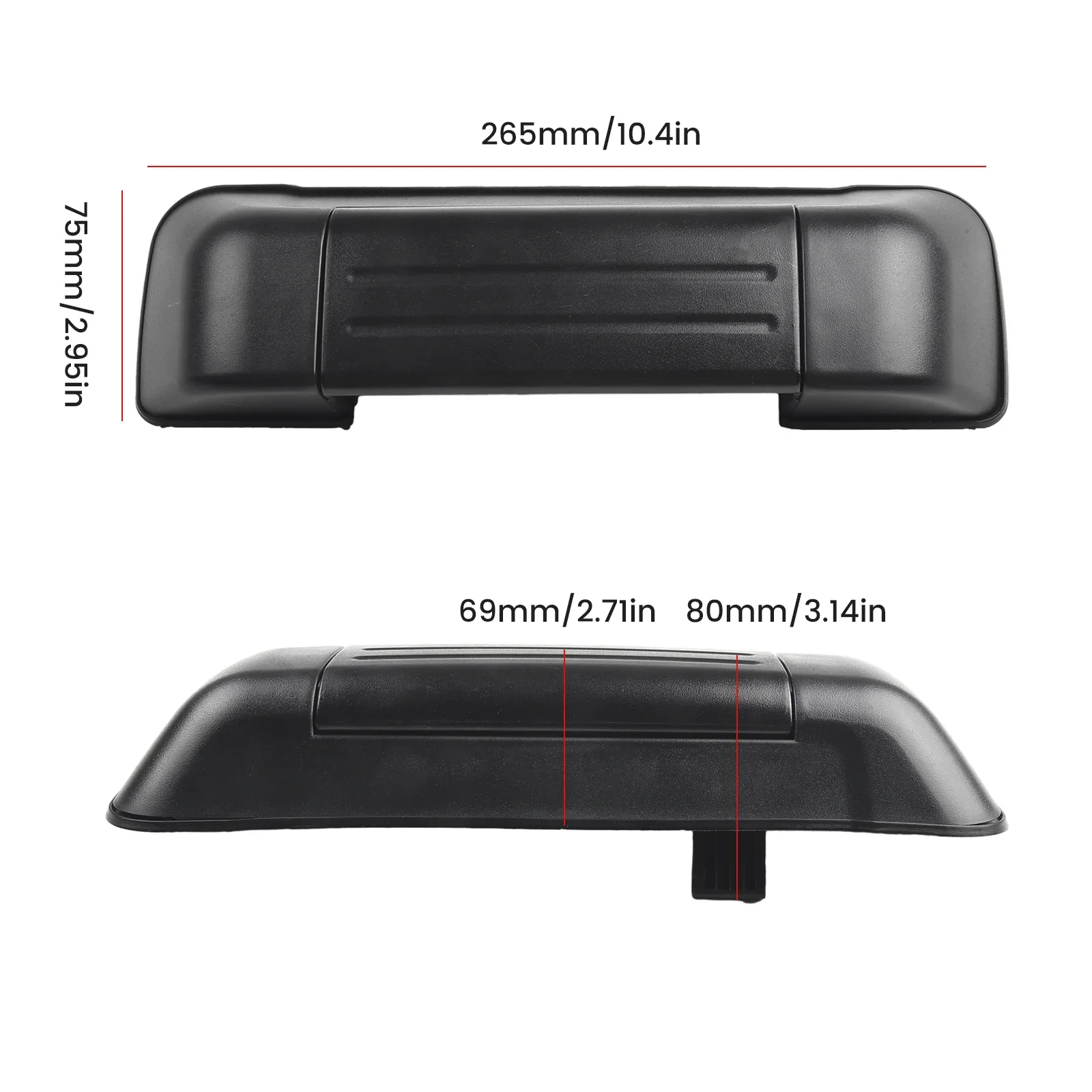 

Car Handle Door Handle Black Car Tailgate 265x75x80mm For Suzuki Vitara Grand Vitara XL-7 1998-2005 Brand New Durable