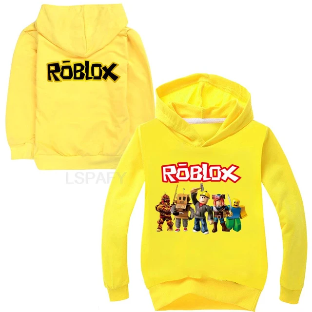 ROBLOX Print Hoodie infantil, camisola com zíper, casaco dos