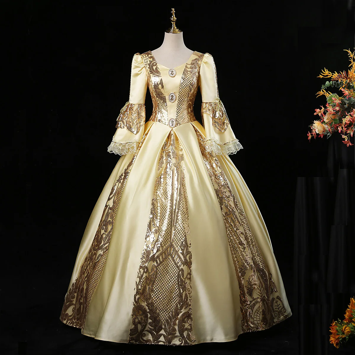 Medieval Renaissance 18th Century Costume Women Gothic Victorian Dress Historical Period Ball Gown Reenactment Theater Clothing