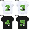Football Number Bow Print Funny Boys Clothes 1 2 3 4 5 6 7 8 9 Years Birthday Soccer Cartoon Kids T shirt Baby Girls T-Shirts 1