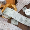 50mm*2m English Theme Aesthetic Stationery Tapes Junk Journal Scrapbooking Supplies Label Sticker Planner Art Craft Masking Tape 4