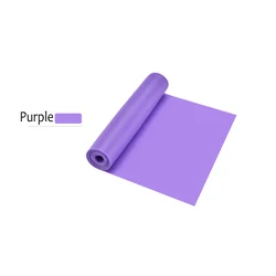 Premium Yoga Resistance Bands - Elastic Natural Rubber Latex for Fitness, Pilates, and Home Gym Workouts (Purple)