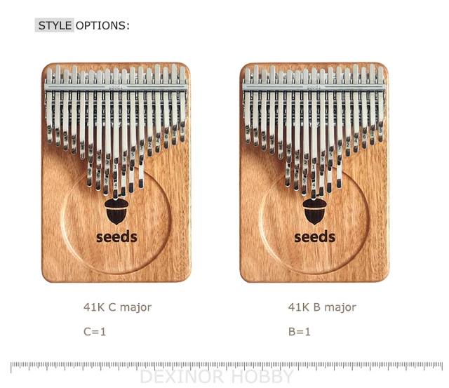 Seeds Kalimba 41 Keys Chromatic 3 Layer Thumb Piano Keyboards Pisces Plus  Mbira Solid Wood Gift Musical Instruments dexinor