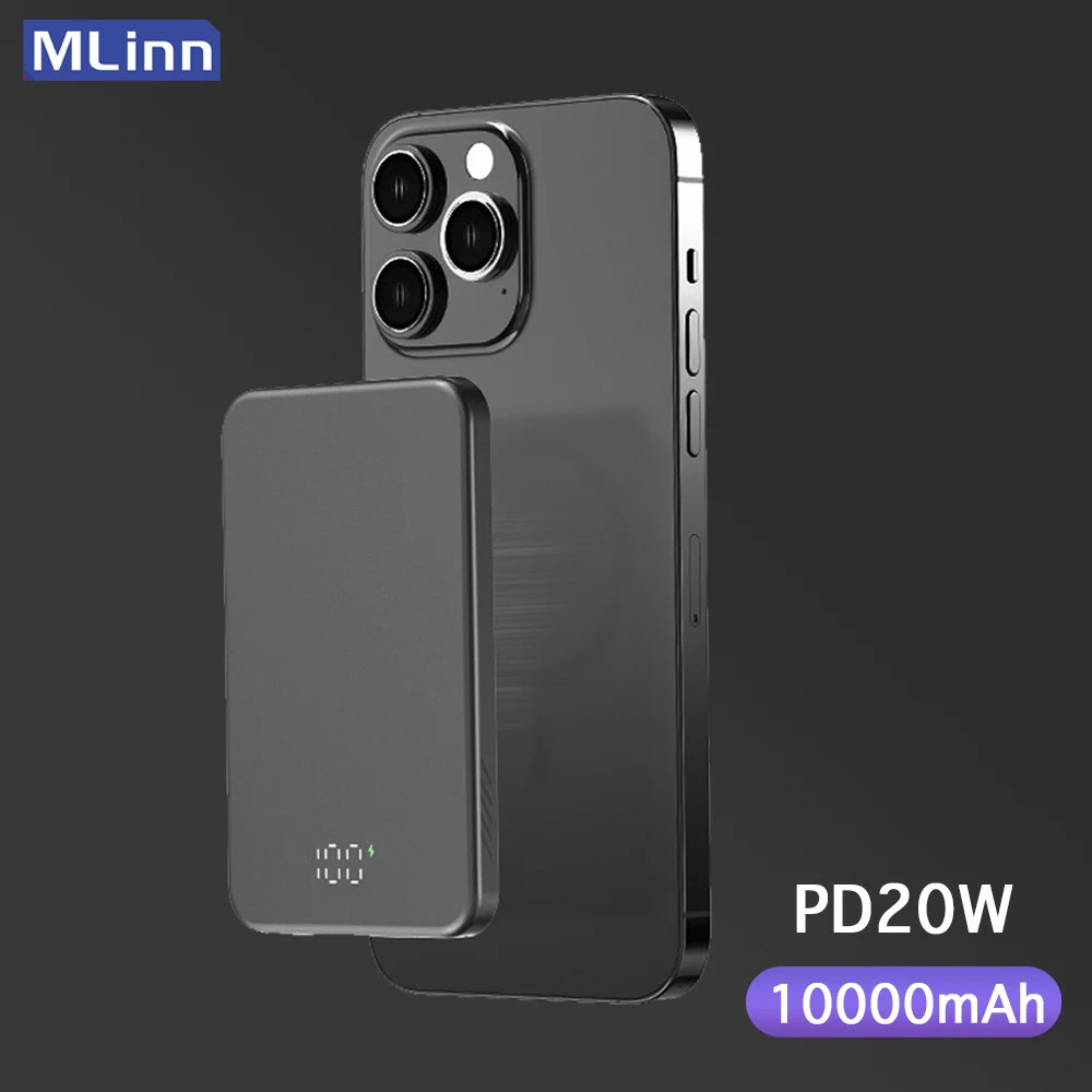 

10000 мАч магнитный беспроводной внешний аккумулятор PD20W, быстрое зарядное устройство, тонкий портативный запасной аккумулятор для Magsafe iPhone 15 14 13 12 pro max Mini