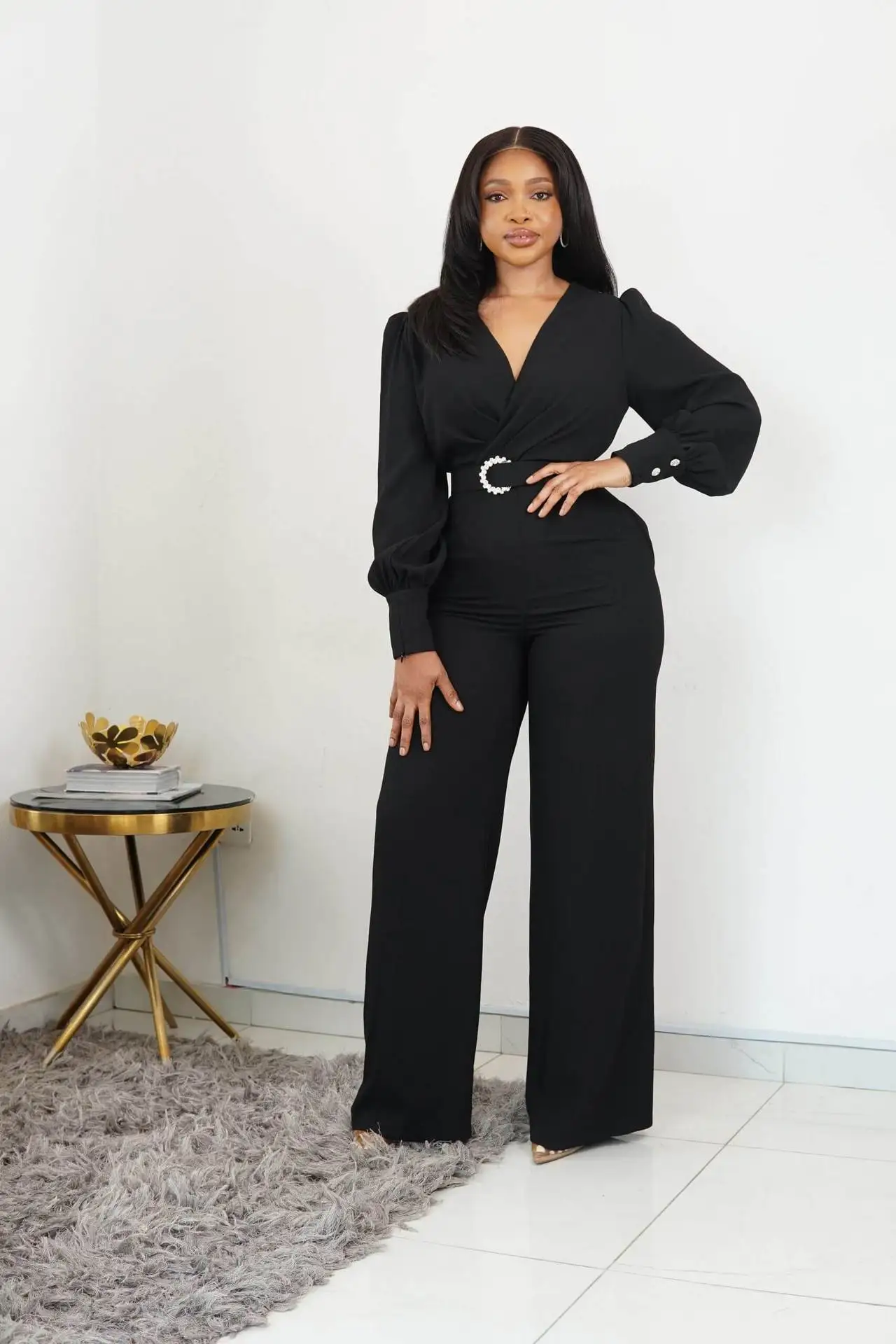 New Design Autumn Fashion Wide Leg Flared Sleeves Elegant Jumpsuit Adult  Onesies Women Fall Long Sleeve Jumpsuits - China Two Piece Pants Set and  Fall Autumn Tracksuit price | Made-in-China.com