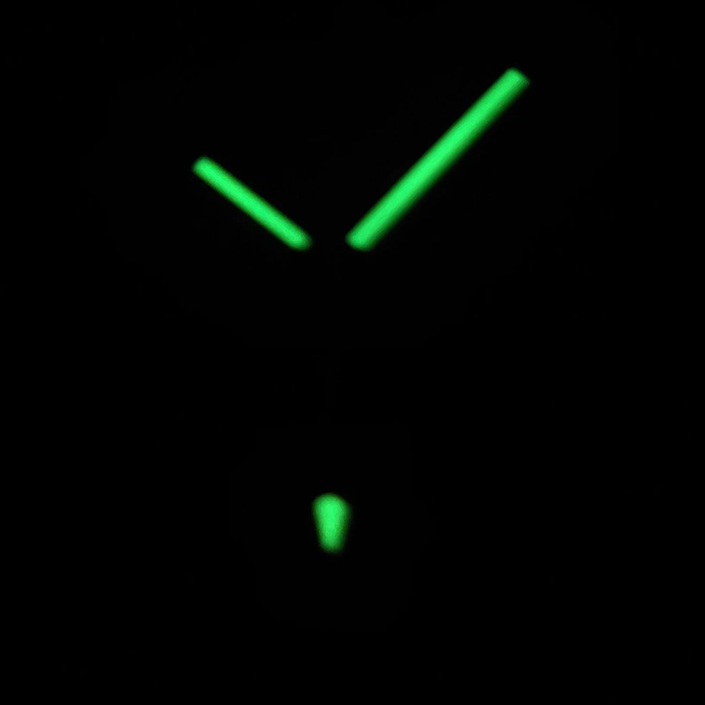 Premium Green Luminous Watch Hands - Black & Red Accent