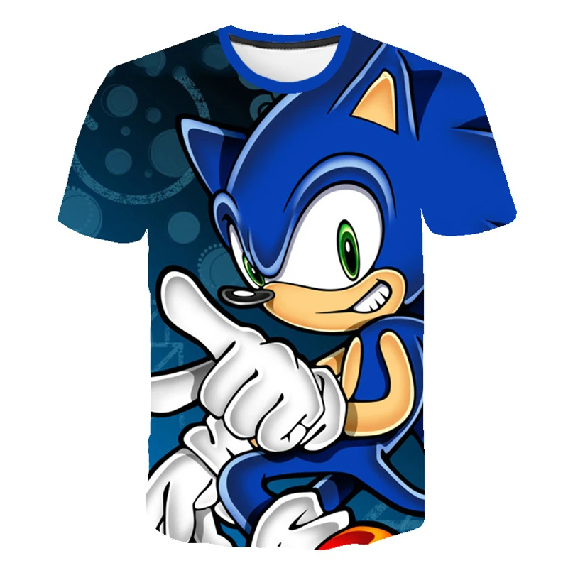 t-shirt for kid girl	 2022 Summer Children 3D Cartoon Super Sonic T-shirt for Boy Casual 3D Printing Boys Fashion sonic T Shirt Kids 4-14 year shirt baby cotton t shirts	