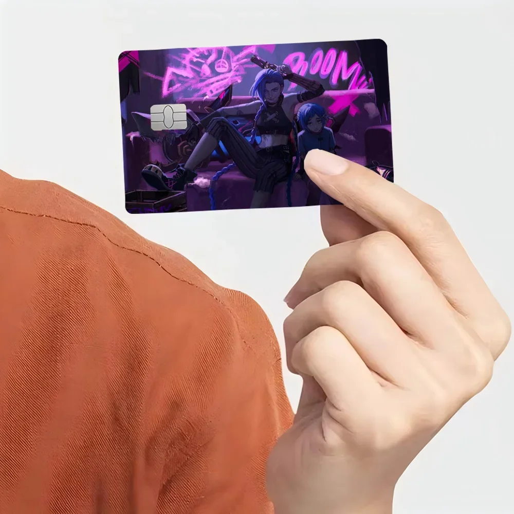 A-Arcane Anime Spend Or Save Funny Shell On Off Ultra Thin No Fade Sticker Skin Cover Film For Debit Credit Card