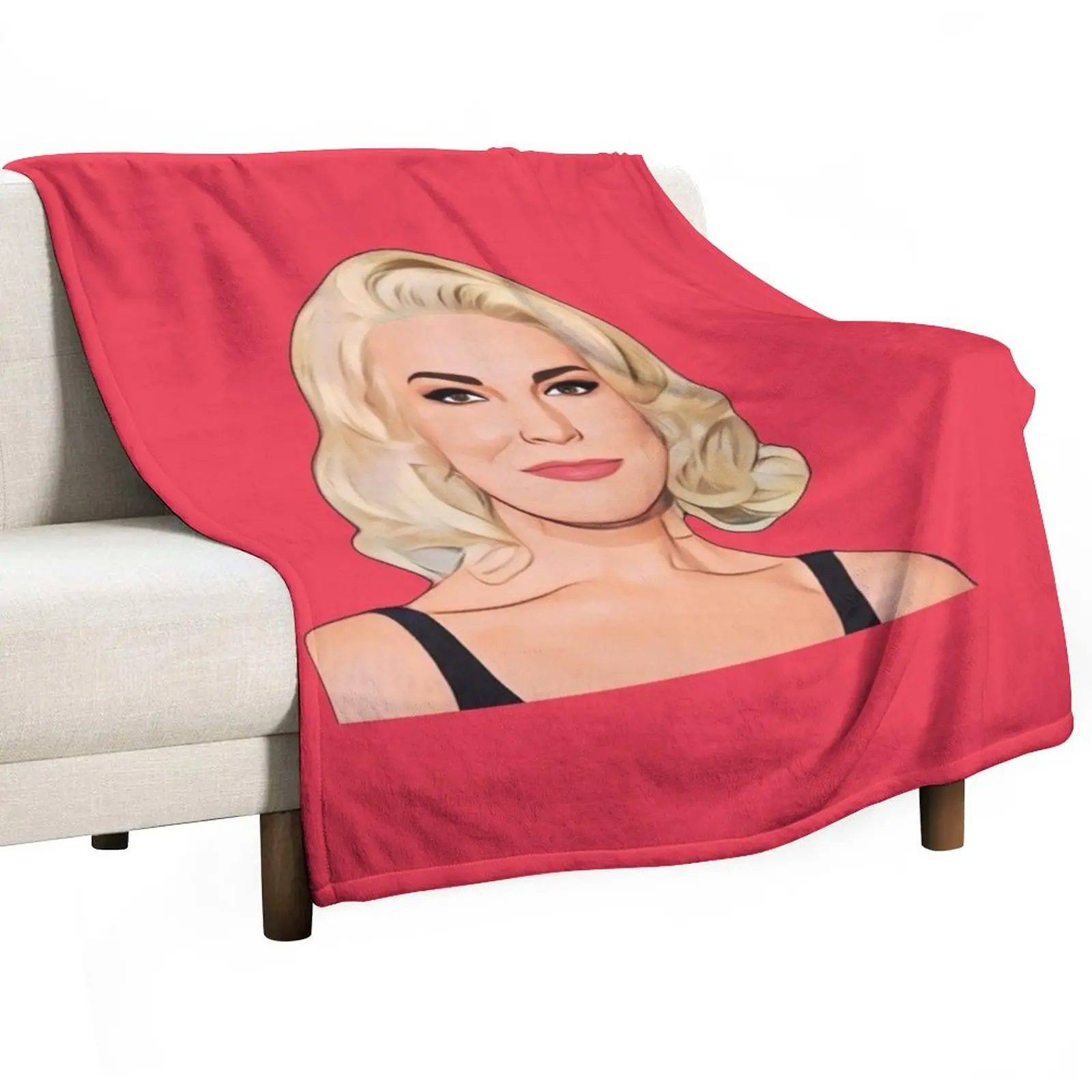 

Hannah Waddingham Cartoon Throw Blanket blankets and throws Hairys Blankets