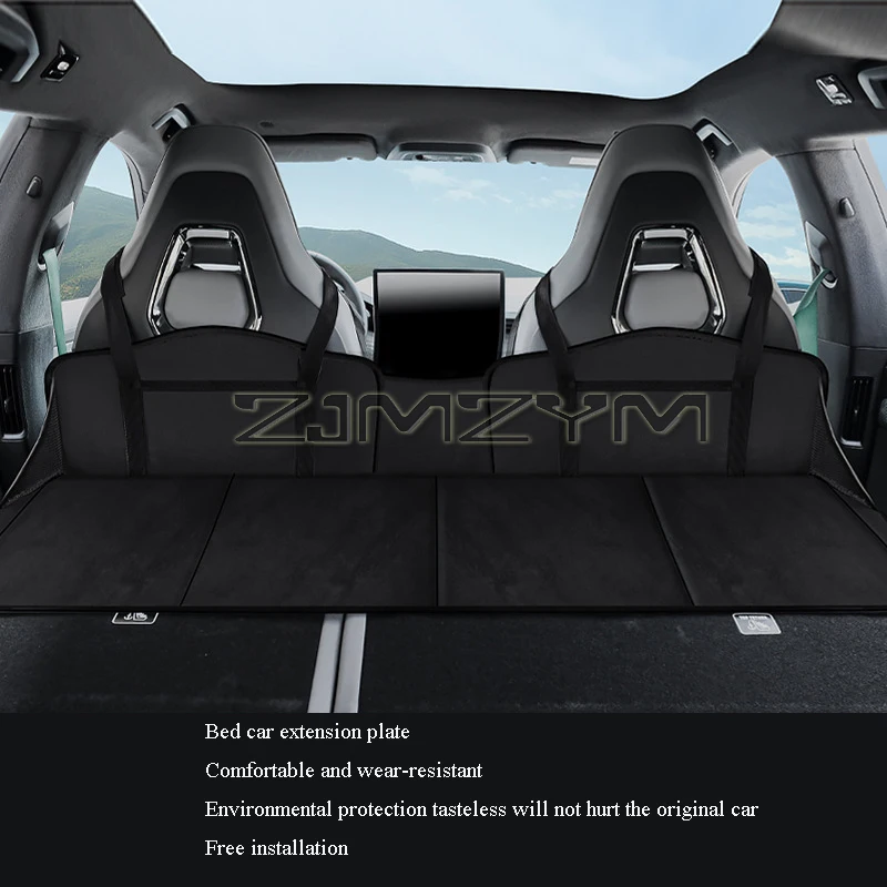 Car Travel Bed SUV Rear Seat Sleeping Mat Non-Inflatable Camping Mattress Extension Board With Special Head Block Folding Pad
