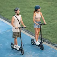 Trottinette électrique 5TH WHEEL, pneus pleins de 10 pouces, puissance de pointe de 600 W, 25 km/h, autonomie de 30 km, clignotants, 36 V 7,5 Ah 5