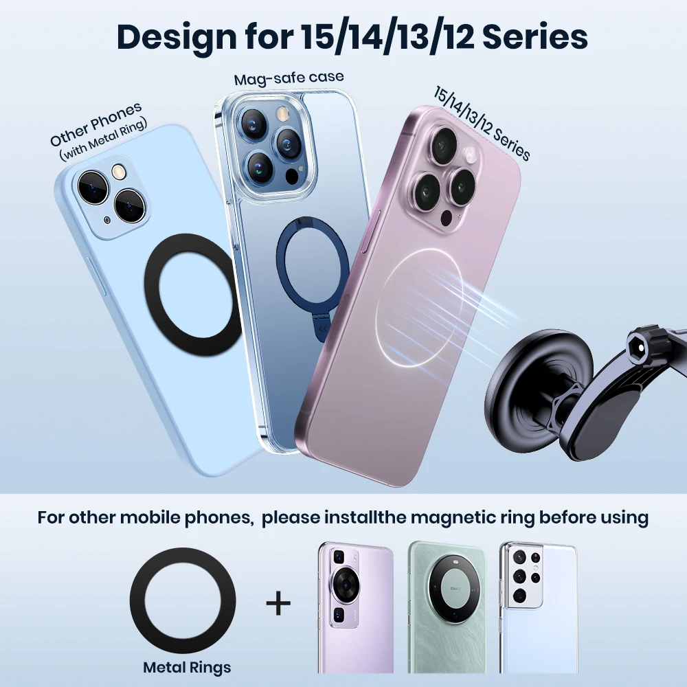 D48C Magnetic Phone Holder for Car, Magnetic Car Phone Mount, Powerful Magnetism