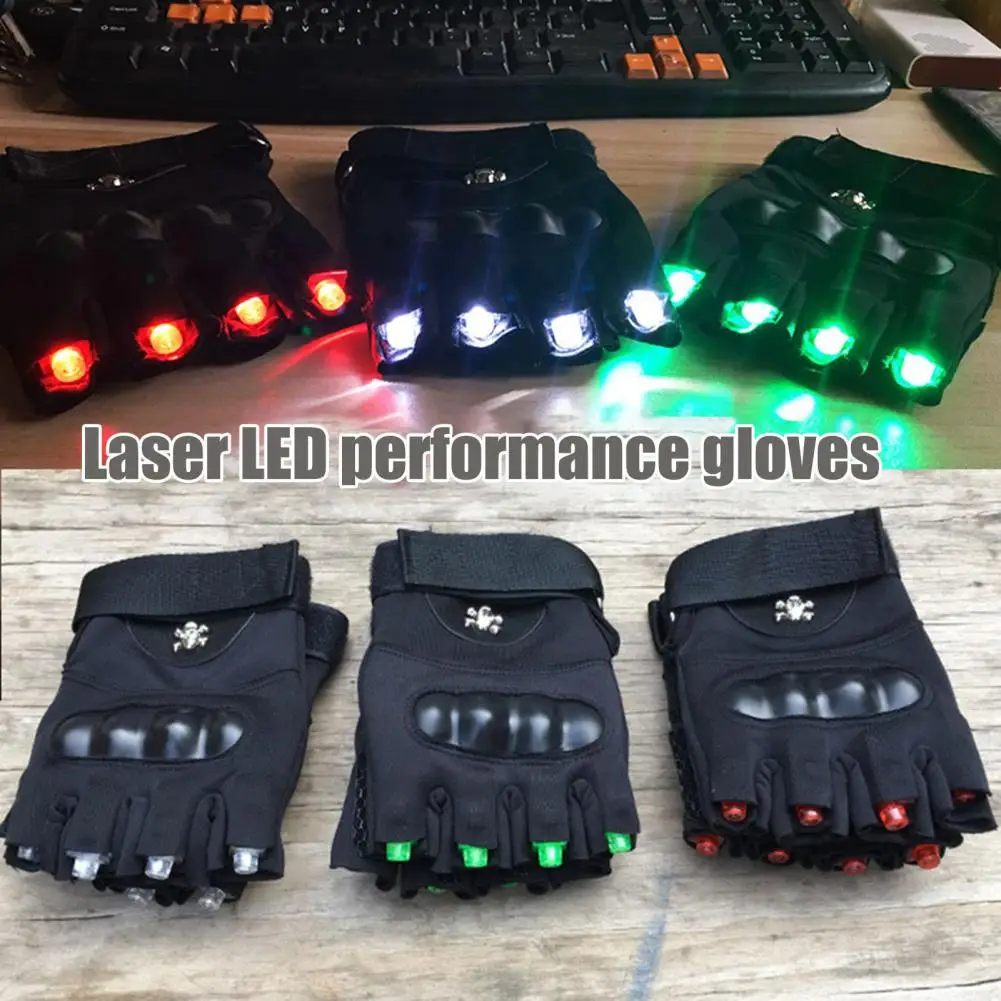 1 Pair LED Glove For Men Women Outdoor Camping Night Fishing Bait Cycling Running Flashlight Durable Gloves Repairing Work Gift 3