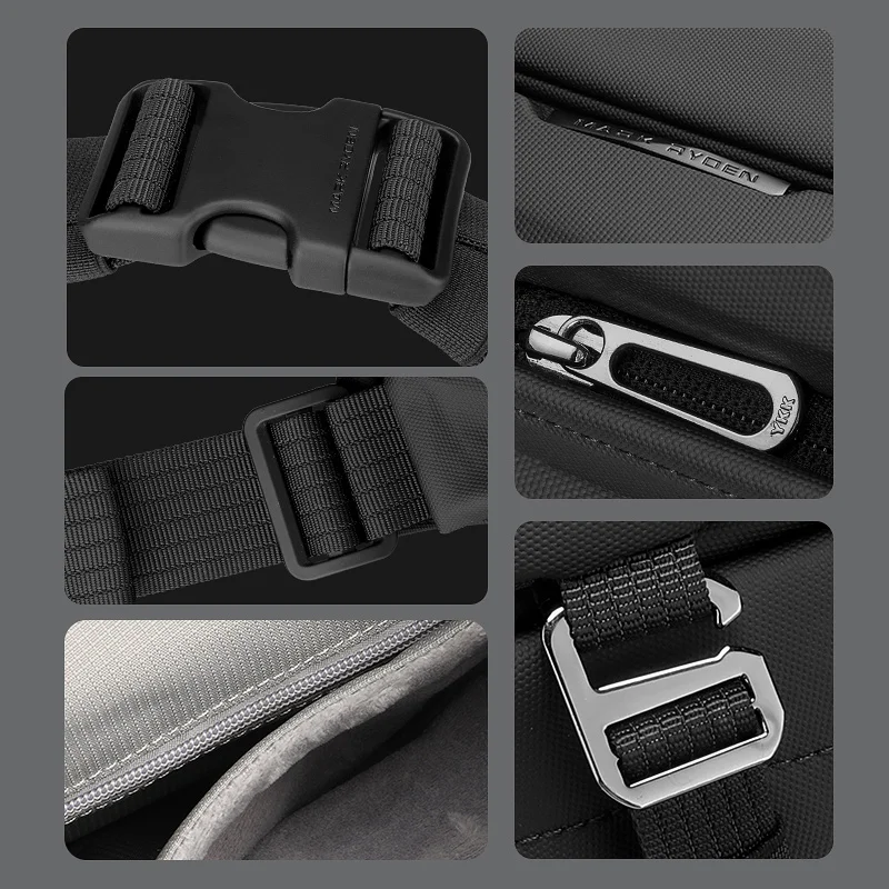 Mark Ryden Hard Shell Men Shoulder Bag Insert Buckle Magnetic Flap Waterproof Crossbody Bag men sling bag