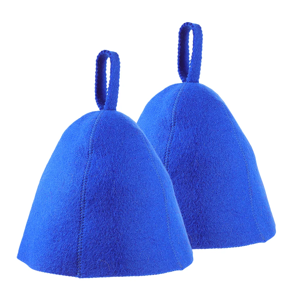 

2pcs Reusable Sauna Hat Stylish Sauna Hat Water Absorbing Sauna Hat Absorbent Wool Sauna Hat