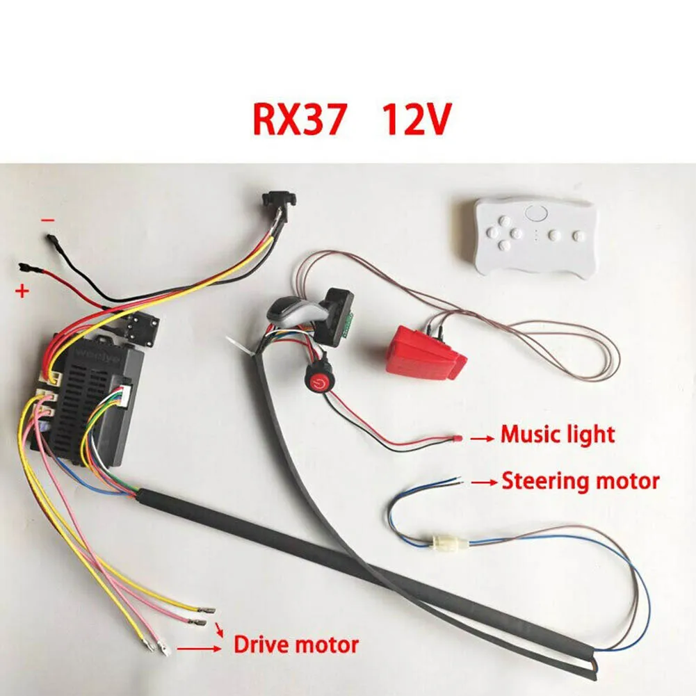 1set DIY Wire Switch Receiver RC Kit With 2.4G Remote Control Baby Electric Car Controller For Kids Electric Car Modified