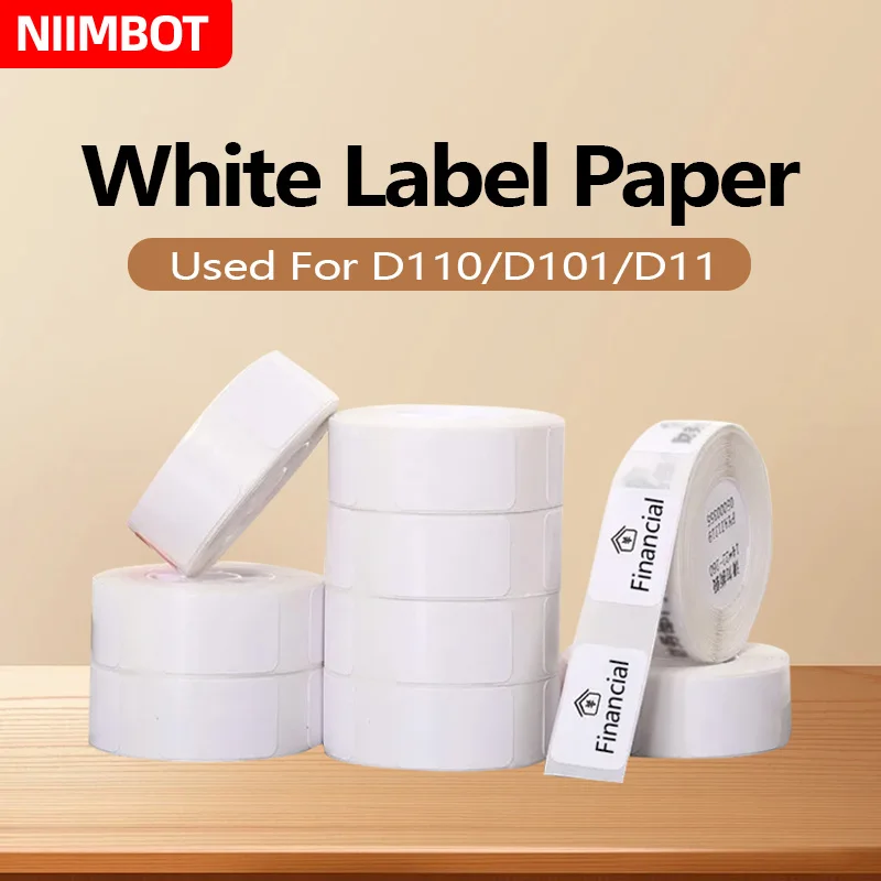 NiiMBOT D110 Thermal Paper Sticker Label Roll Suitable for D11 D101 NiiMBOT Mini Portable Thermal Printer