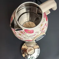 Bouilloire électrique rétro 1,7 L avec affichage de la température, arrêt automatique, en acier inoxydable 304, théière, ustensiles de cuisine 2