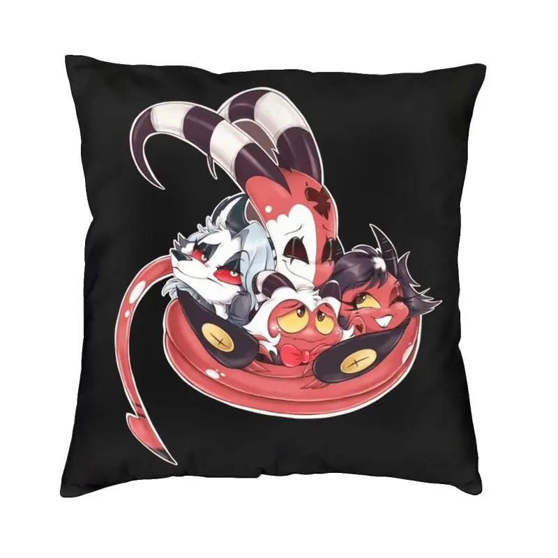 

Helluva Boss Humorous Cartoon Movie Cushion Cover 40x40 Home Decorative Print Blitzo Throw Pillow for Living Room Two Side