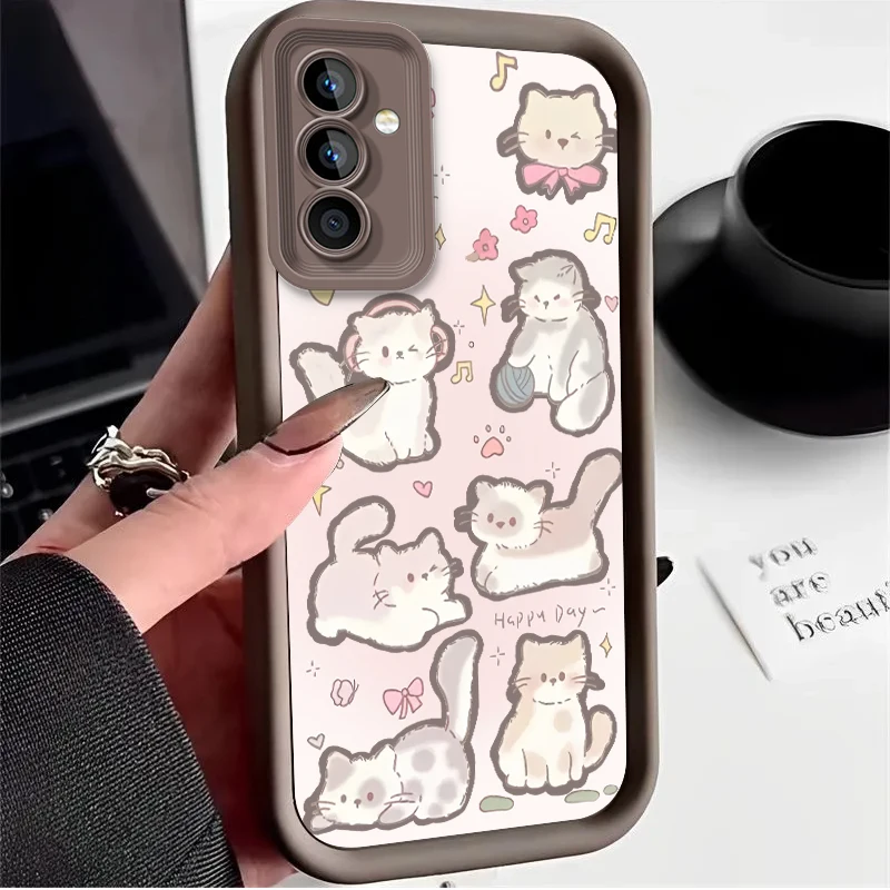 Whimsical Strawberry Cat Phone Case Cover