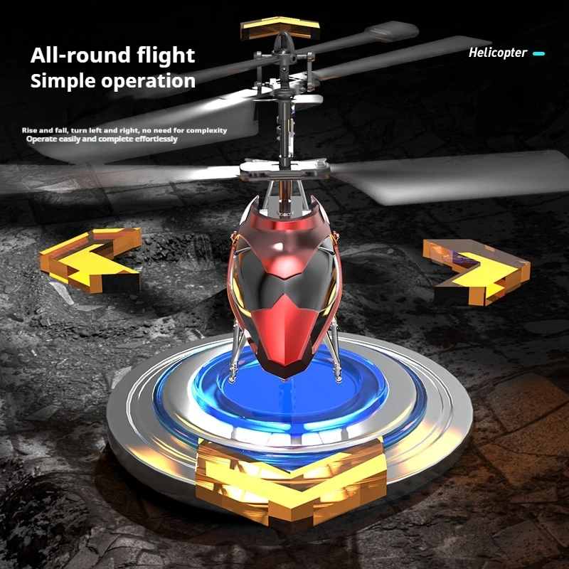 Avion RC télécommandé 2.4GHz jaune en action, ailes déployées