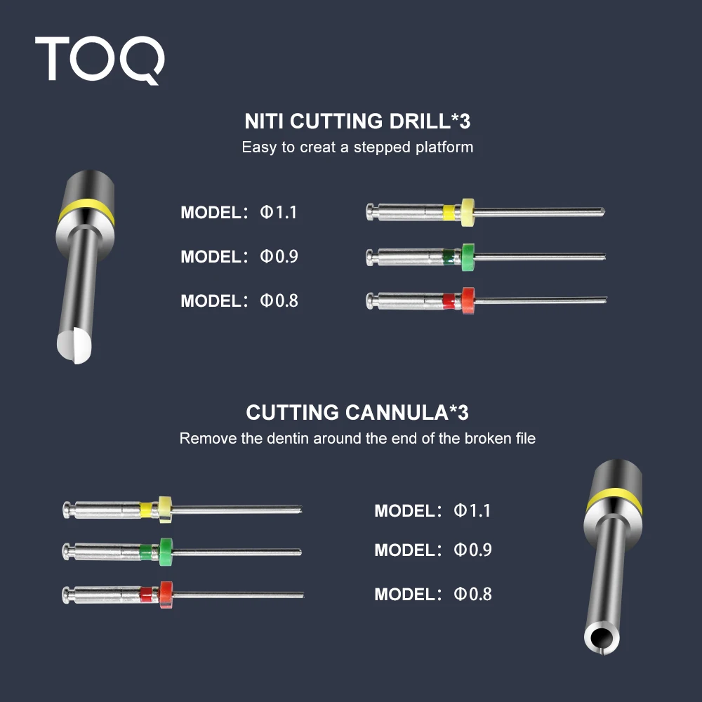 Kit sistema di rimozione File Endo endodontico dentale Endo Set di strumenti per la rimozione di File rotti estrattore di File del canale radicolare per clinica