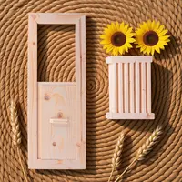 ชุดแผงระบายอากาศซาวน่าไม้ซีดาร์ 1 ชุด ทนความชื้น ติดตั้งง่าย อุปกรณ์ระบายอากาศสำหรับห้องซาวน่า 6