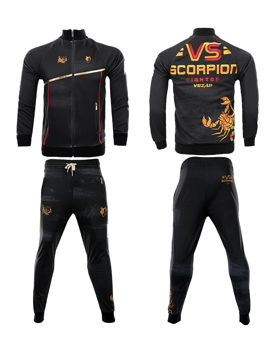 VSZAP zipper Scorpio jacket MMA fighting Muay Thai training Wushu jujitsu fitness jiujitsu leisure fishing bike set
