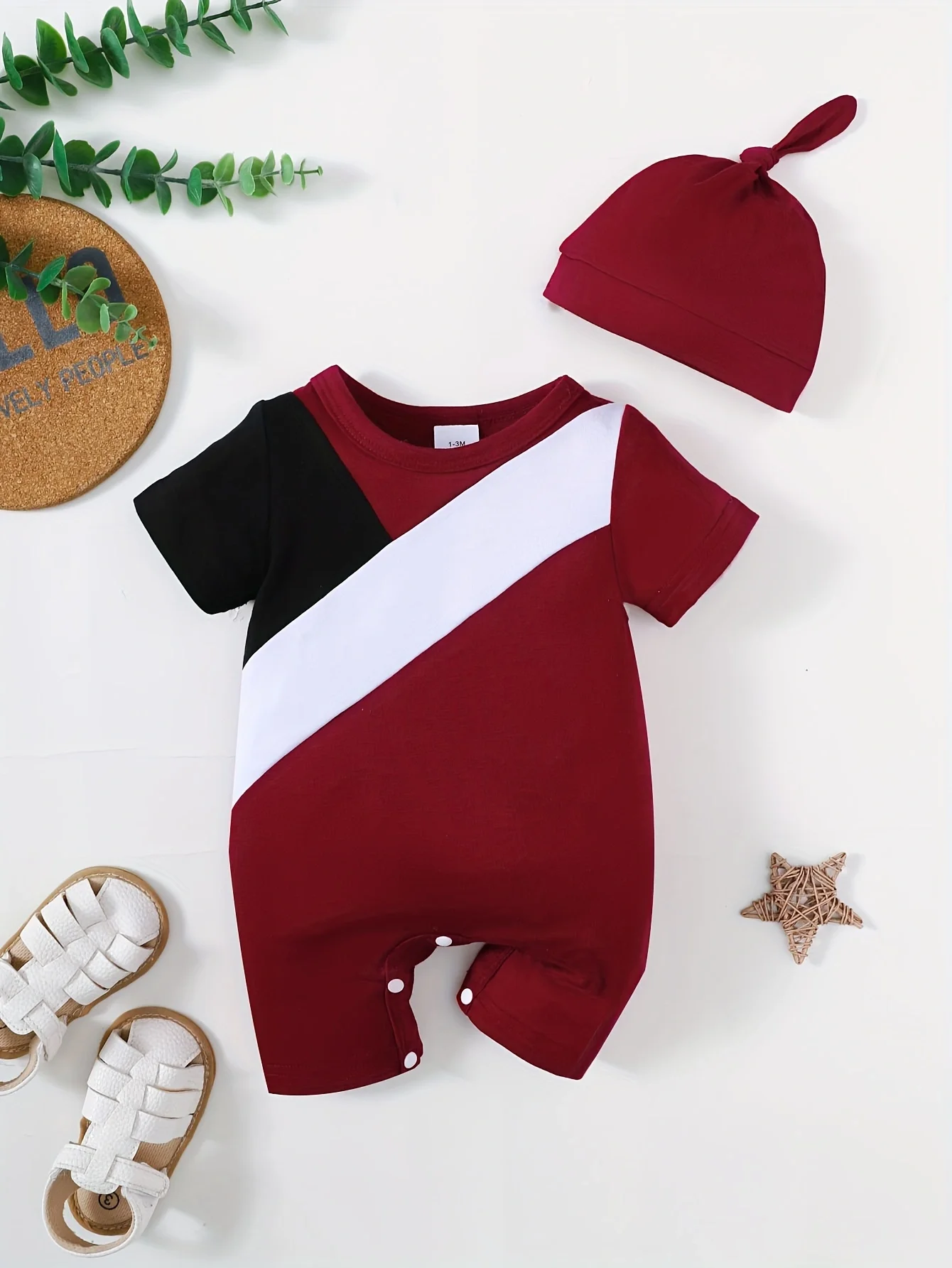 Summer  Newborn  Baby  Short   Sleeve   Spliced   Little  Brother  Rompers   Kids  Onepiece   Baby   Clothing 1
