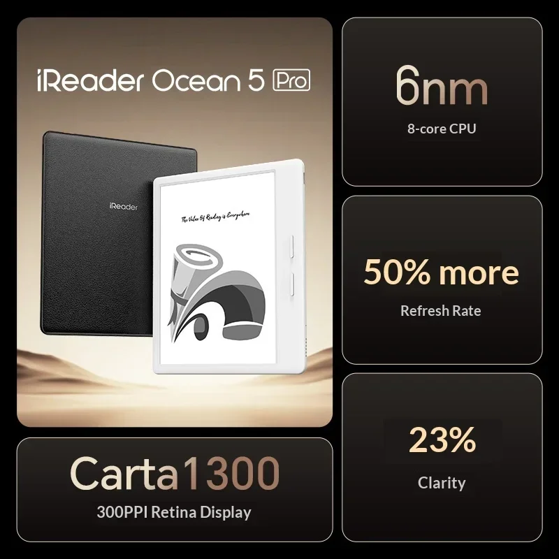 New iReader Ocean5 Pro 7-inch Smart E-Ink Screen Reader 8-core 4+