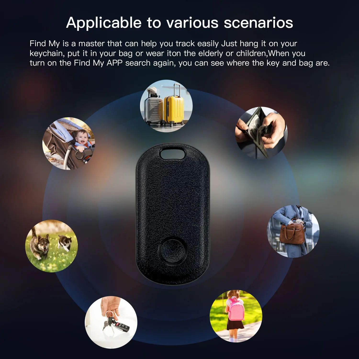 AiYaTo Mini GPS Tracker Bluetooth-compatible Itag Global Positioning Finder Anti