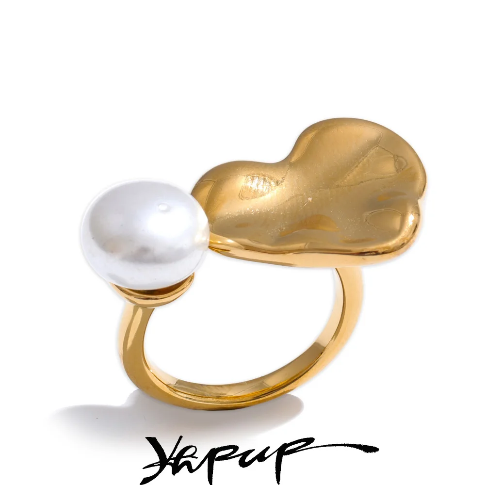 Yhpup Accessories Stainless Steel Simulated Pearls