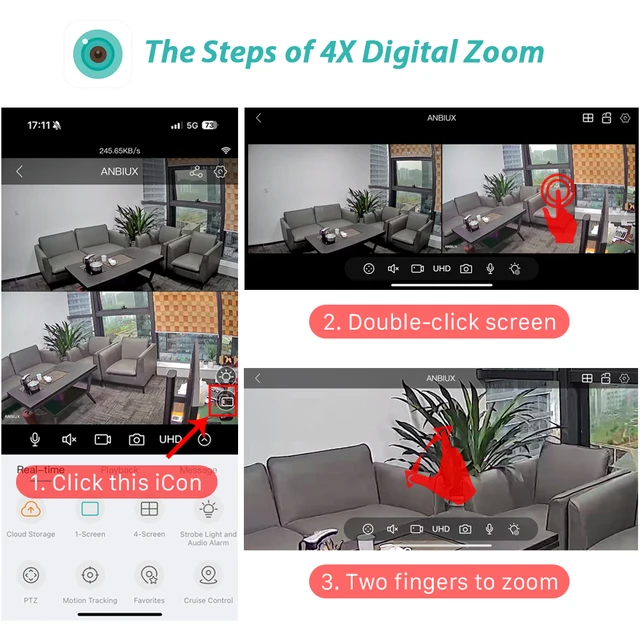 4K 8MP WiFi Solar Camera Dual Lens Outdoor PTZ IP Camera PIR Human Detection Security Protection CCTV Video Surveillance iCSee 5