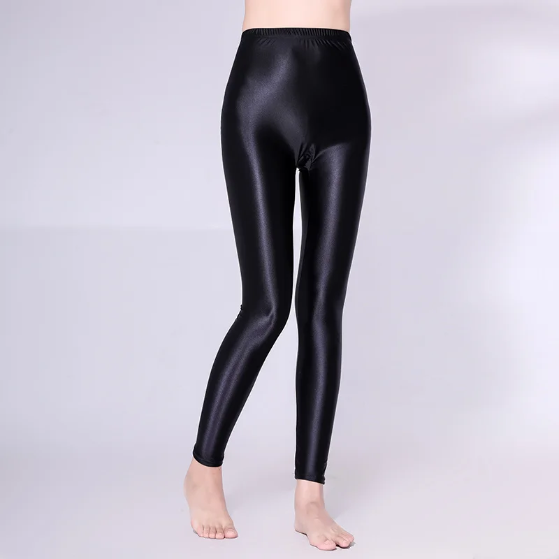 Glossy High Waist Yoga Fitness Pants Leggings Sexy Shiny Sports Tight Silky  Smooth Fetish Workout Leggings - AliExpress