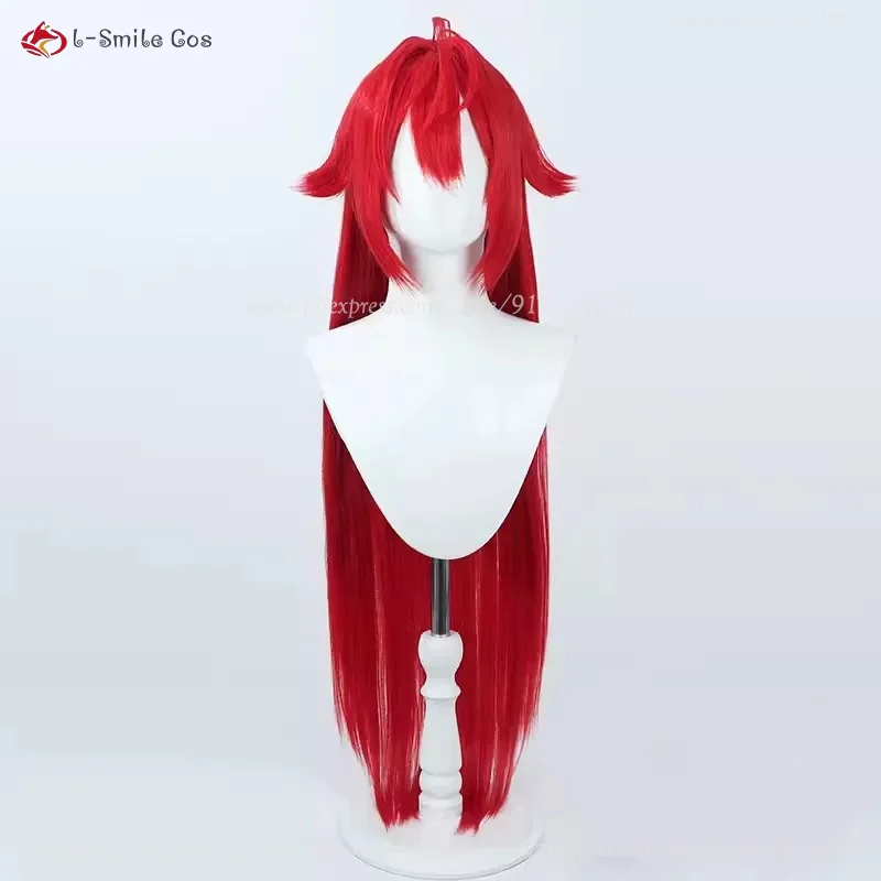 NIKKE Red Hood Cosplay Perücke 100cm Rot Synthetik Hitzebeständig Halloween Weihnachten 3