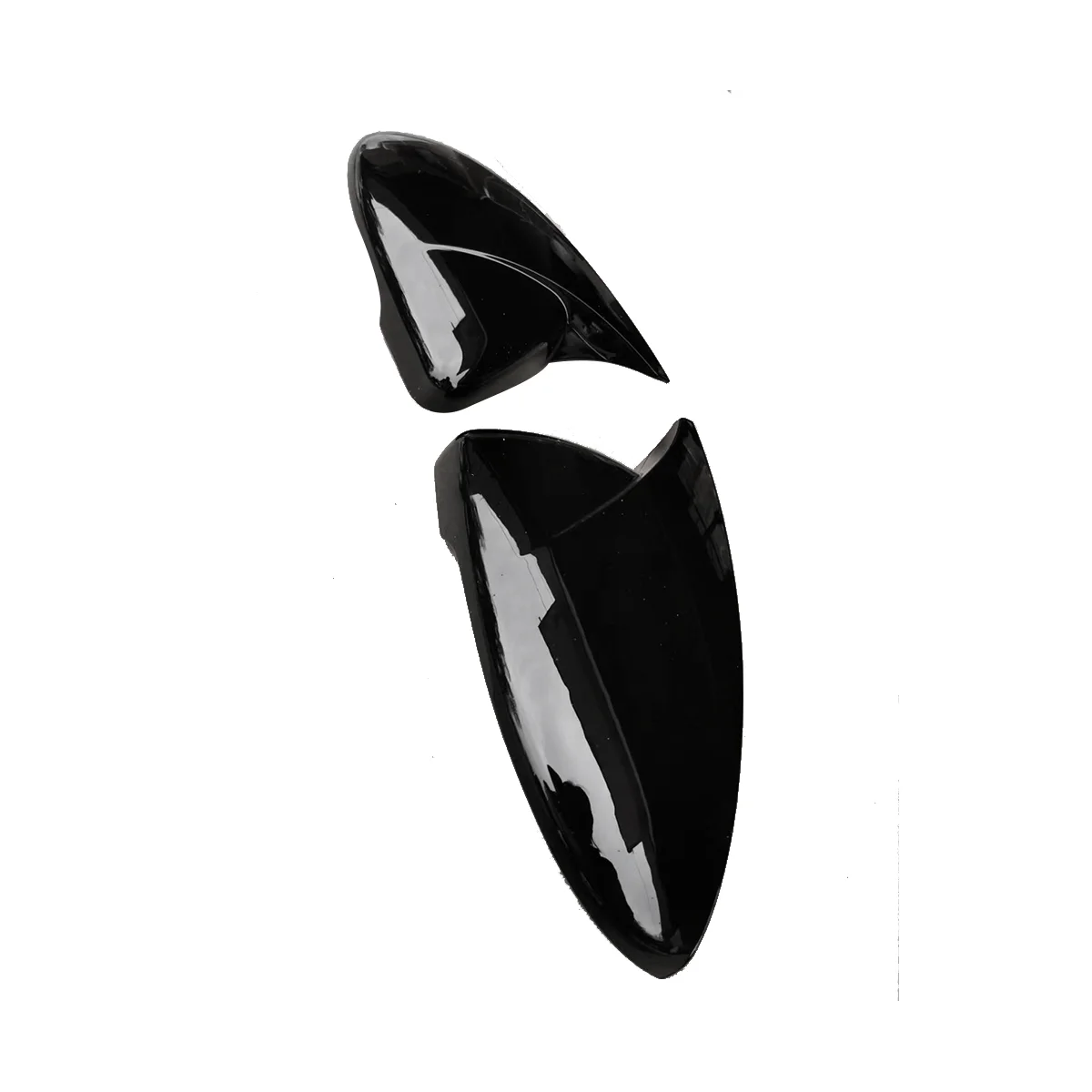 1Pair Rearview Mirror Cover for Kia Forte K3 Cerato-Mirror Modified Ox Horn Shell Sticker Bright Black