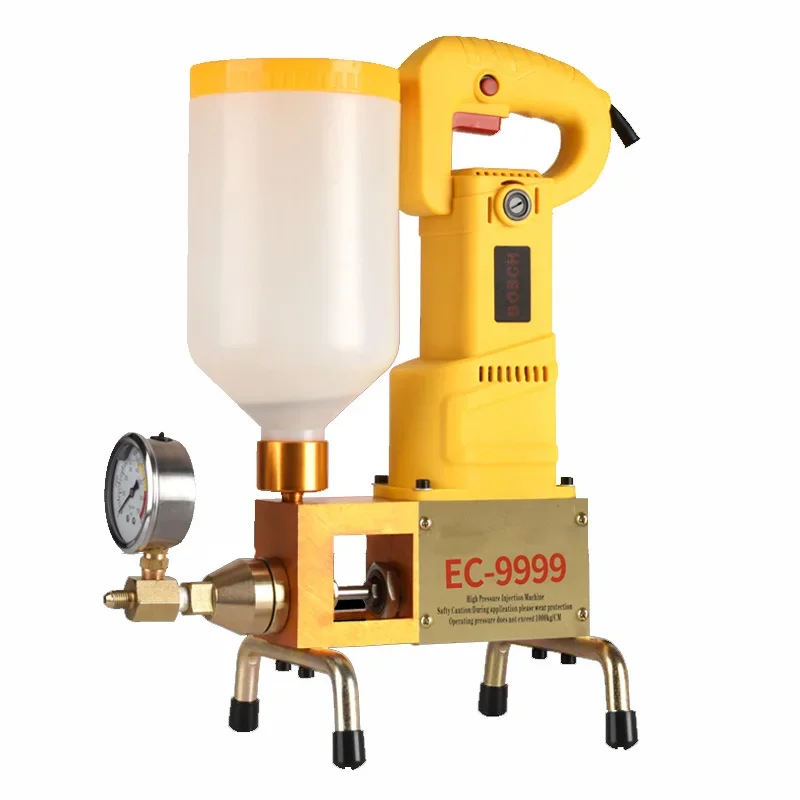 High Pressure Waterproof Grouting Machine 910W/1100W Injection Pump Epoxy/Polyurethane Foam Grouting Liquid Leakage Tool 2