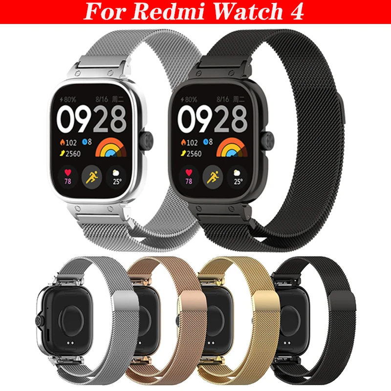 

Металлический ремешок и ремешок для телефона Redmi Watch 4, защитная крышка для умных часов redmi Watch 4, магнитный ремешок для наручных часов Redmiwatch 4, браслет