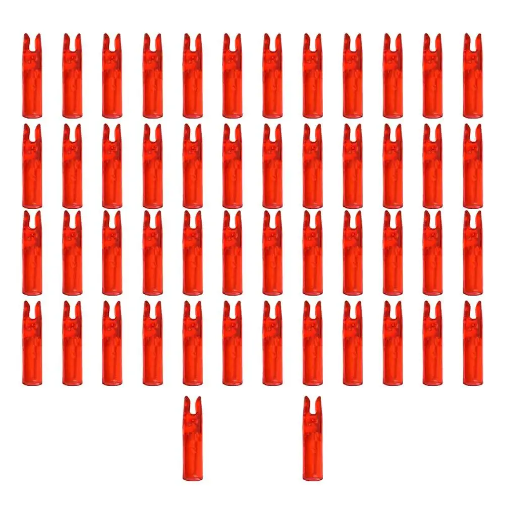 

50pcs Arrow Nocks Insert Tips ID6.2mm Arrow Shaft Tails Plastic Archery Bow DIY Outdoor Hunting Archery Practice Tools