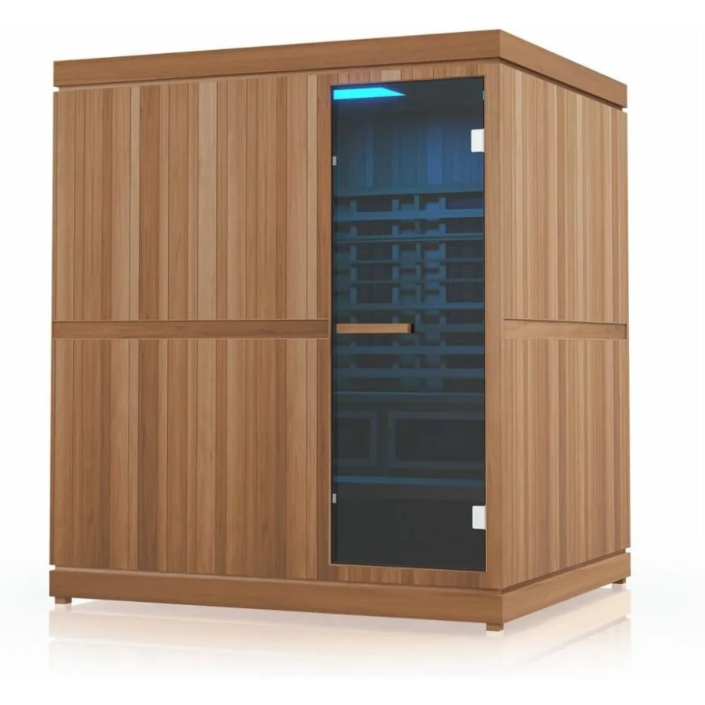 4-Person Home Infrared Sauna, Near & Far Infrared, 4.5kW Conventional Sauna Heater, 170° in Under 1-Hour, Premium Cedar, Sauna 6