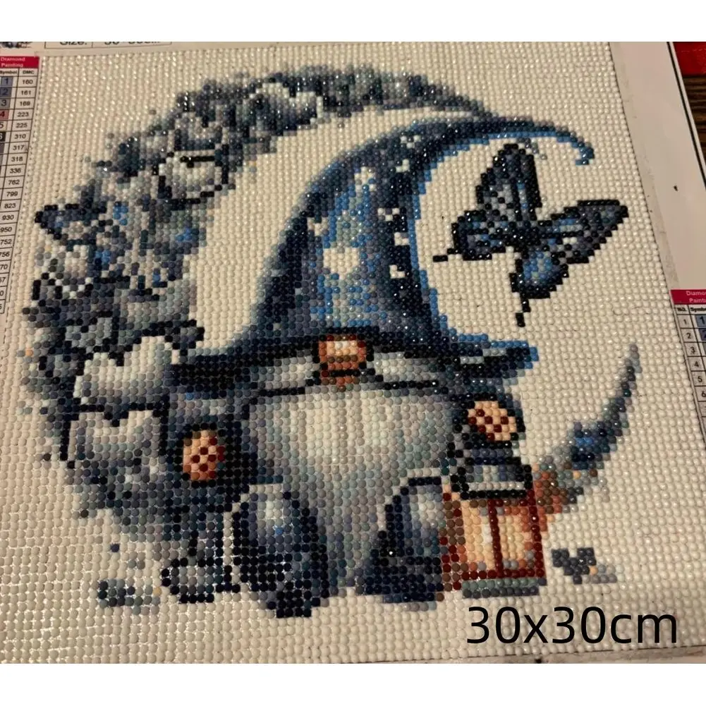 Sewing Gnomes Lovers 5D Diamond Painting Kits for Adults Beginners , Whimsical Gonk Nursery Decor Craft DIY Design