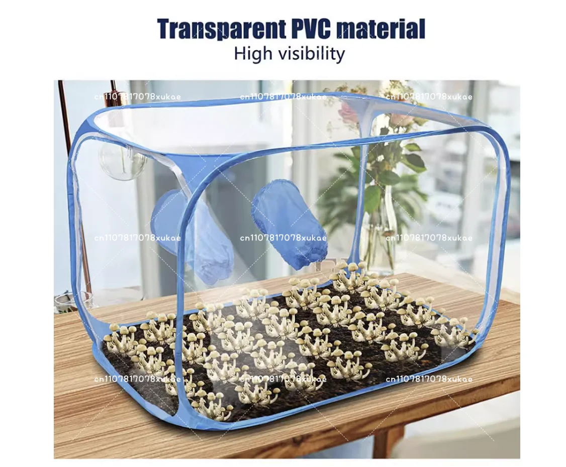 Mushroom Grow Bags Still Air Box Mushroom Tent Propagation Stations Portable Foldable for Edible Fungus R2L1