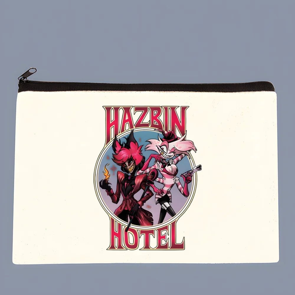 Hazbin Hotels Comedy Angel Dust Hand-painted Wallet Blank Canvas Pure White Cloth Bag Hand-painted Small Coin Bag